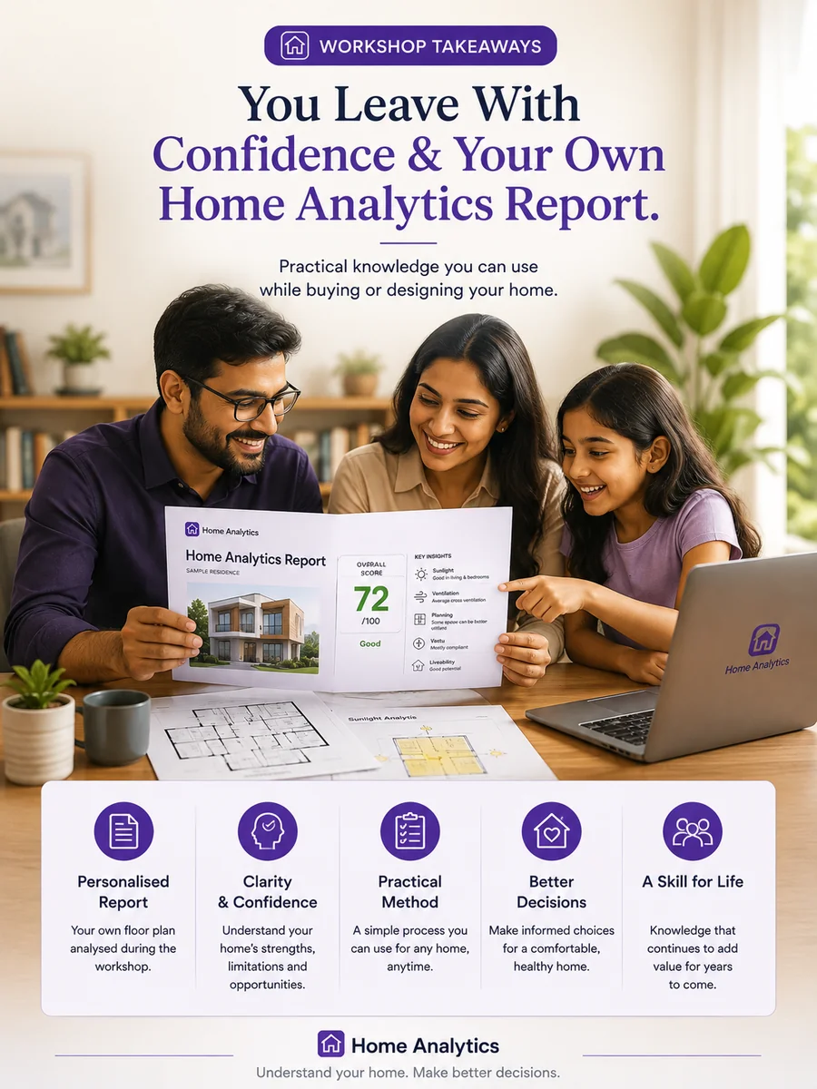 A family looking at their own Home Analytics Report together